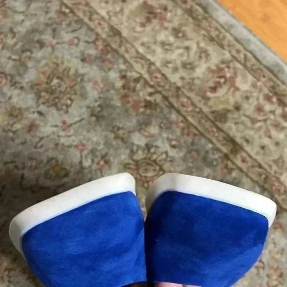 P448 Bella Blue Suede Flat ballet EU 38 US 7.5 - Picture 7 of 9